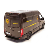 KiNSMART - Mercedes-Benz Sprinter UPS Edition Cargo Van, 1:48 O Scale Die Cast Metal Model Toy Van, Pull-Back Action