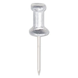 ADVANTUS Aluminum Head Push Pins, Steel 5/8-Inch Point, Silver, 100 per Box (CPAL5)