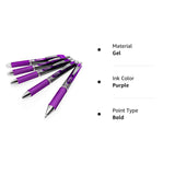 Energel BL80 Retractable Liquid Gel Ink Rollerball Pen - 1.0mm - Violet - Pack of 5