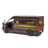 KiNSMART - Mercedes-Benz Sprinter UPS Edition Cargo Van, 1:48 O Scale Die Cast Metal Model Toy Van, Pull-Back Action