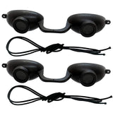 Super Sunnies Flex UV Eye Protection, FDA Compliant Tanning Bed Goggles, Red Light Therapy Glasses - Black