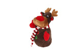 Petlou Holiday Squeak Corduroy Plush Dog Toys,8-Inch CHR Reindeer