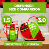 Scotch Sure Start Packing Tape, Clear, Quiet Unwind and Easy Start, Moving Supplies, 1.88 inch x 22.2 Yard, 2 Tape Rolls with Dispensers