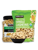 Kirkland Signatures Organic Whole Cashews Unsalted Unroasted, (Family Bundle)