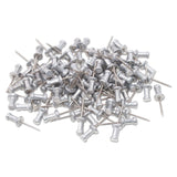 ADVANTUS Aluminum Head Push Pins, Steel 5/8-Inch Point, Silver, 100 per Box (CPAL5)