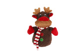 Petlou Holiday Squeak Corduroy Plush Dog Toys,8-Inch CHR Reindeer
