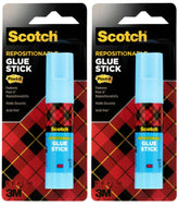 Removable Restickable Glue Stick, .49oz, Repositionable Stick, 2-PACK