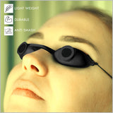 Super Sunnies EVO FLEX Tanning Bed Goggles Red Light Therapy Eye Protection UV Glasses, FDA Compliant - Black