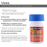 Kirkland Sleep Aid Doxylamine Succinate 25 mg 192 Tablets