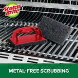Scotch-Brite Heavy Duty Outdoor Scrubber, Ideal for Concrete, Patio Bricks, BBQ Tools and Charcoal and Gas Grills
