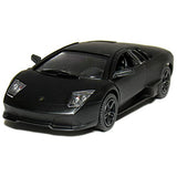 KiNSMART Lamborghini Murcielago LP640 1:36 Scale 5" Die Cast Model Super Sports Car Toy (Matte Black)