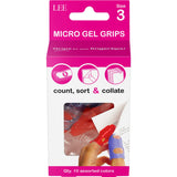 LEE Tippi Micro-Gel Fingertip Grips, Size 3, X-Small, Assorted, 10/Pack