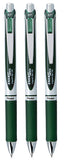 Pentel EnerGel RTX Retractable Liquid Gel Pen, (0.7mm) Medium line, Forest Green Ink, 3 Pack