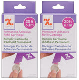 2-Pack - Xyron Acid-Free Permanent Adhesive Refill Cartridge for XRN150 1.5-inch "X" Sticker Maker, 20-feet Each