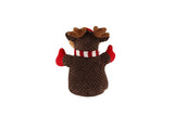 Petlou Holiday Squeak Corduroy Plush Dog Toys,8-Inch CHR Reindeer