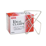 Acco Brand Ideal Paper Clamp (Butterfly Clamp), Smooth Finish, No.1 Size (Large), 12/Box (A7072610)