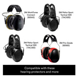 3M Gel Hearing Protector Replacement, 1 Pair Premium Gel Cushions, Super-Soft & Conformable, Designed For WorkTunes (90543, 90544) and Peltor Sport (TAC300, TAC500, 97040, 97041, 97042, 90565, 90566)