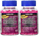 Kirkland Signature Allergy Medicine Diphenhydramine HCI 25 mg - 600 Minitabs - 2 Pack