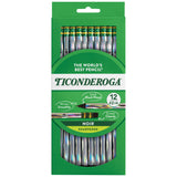 Ticonderoga Noir Black Wood-Cased #2 Pencils, Holographic Design, 12 Count