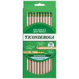 Ticonderoga Envirostik Wood-Cased Pencils, #2 HB Soft, Natural, 12 Count