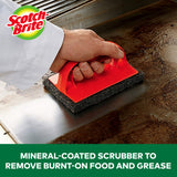 Scotch-Brite Heavy Duty Outdoor Scrubber, Ideal for Concrete, Patio Bricks, BBQ Tools and Charcoal and Gas Grills