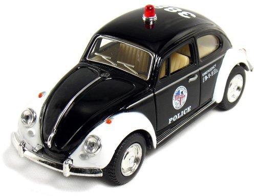 KiNSMART - 1967 Volkswagen Classic Beetle 5 Inch 1:32 Scale Die Cast Metal Model Toy (Police)