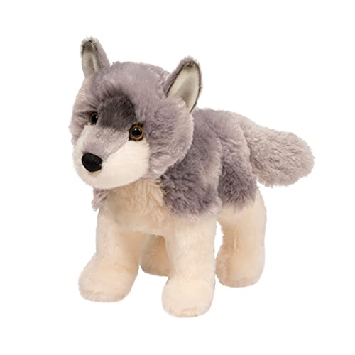 Douglas Ashes Wolf Plush Stuffed Animal - 8-Inch Long