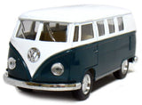 KiNSMART 1962 Volkswagen Classic Bus 1:32 Scale 5" Die Cast Metal Model Toy Van Pullback Action (Green)