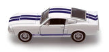 KiNSMART - 1967 Ford Shelby Mustang GT500 1:38 Scale 5" Die Cast Metal Model Toy Muscle Car (White)