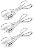 Chef Craft Premium Clear Salad Tongs Heavy Duty Design, 11.25-Inches Long (3-Pack)