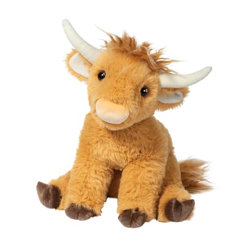 Douglas Scottie Highland Cow Plush Stuffed Animal, 7 Inch Soft Farm Toy