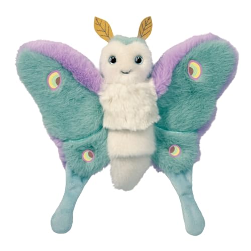 Douglas Juniper Luna Moth Finger Puppet, 10 Inch Soft Realistic Insect Plush