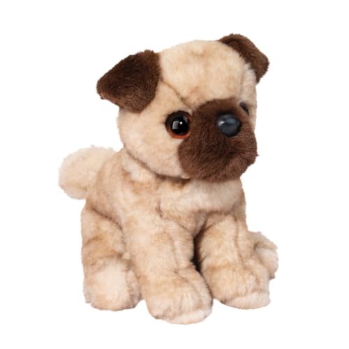Douglas Puggie Pug Plush Stuffed Animal, 8 Inch Soft Puppy Toy